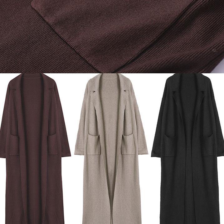 Oversized Knitwear Oversized Beige Patchwork Knit Coats