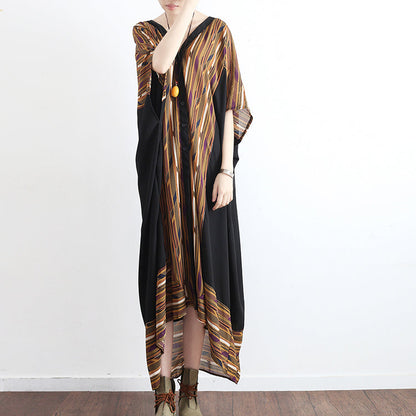 Oversized Yellow Chiffon Caftans Beach Dresses Long Causal Dresses Gown Flowy