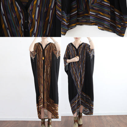 Oversized Yellow Chiffon Caftans Beach Dresses Long Causal Dresses Gown Flowy