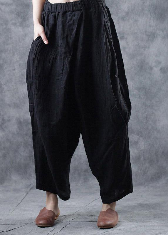Personality Linen Gray Pants Loose Autumn Pants