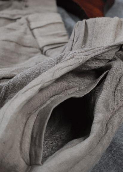 Personality Linen Gray Pants Loose Autumn Pants