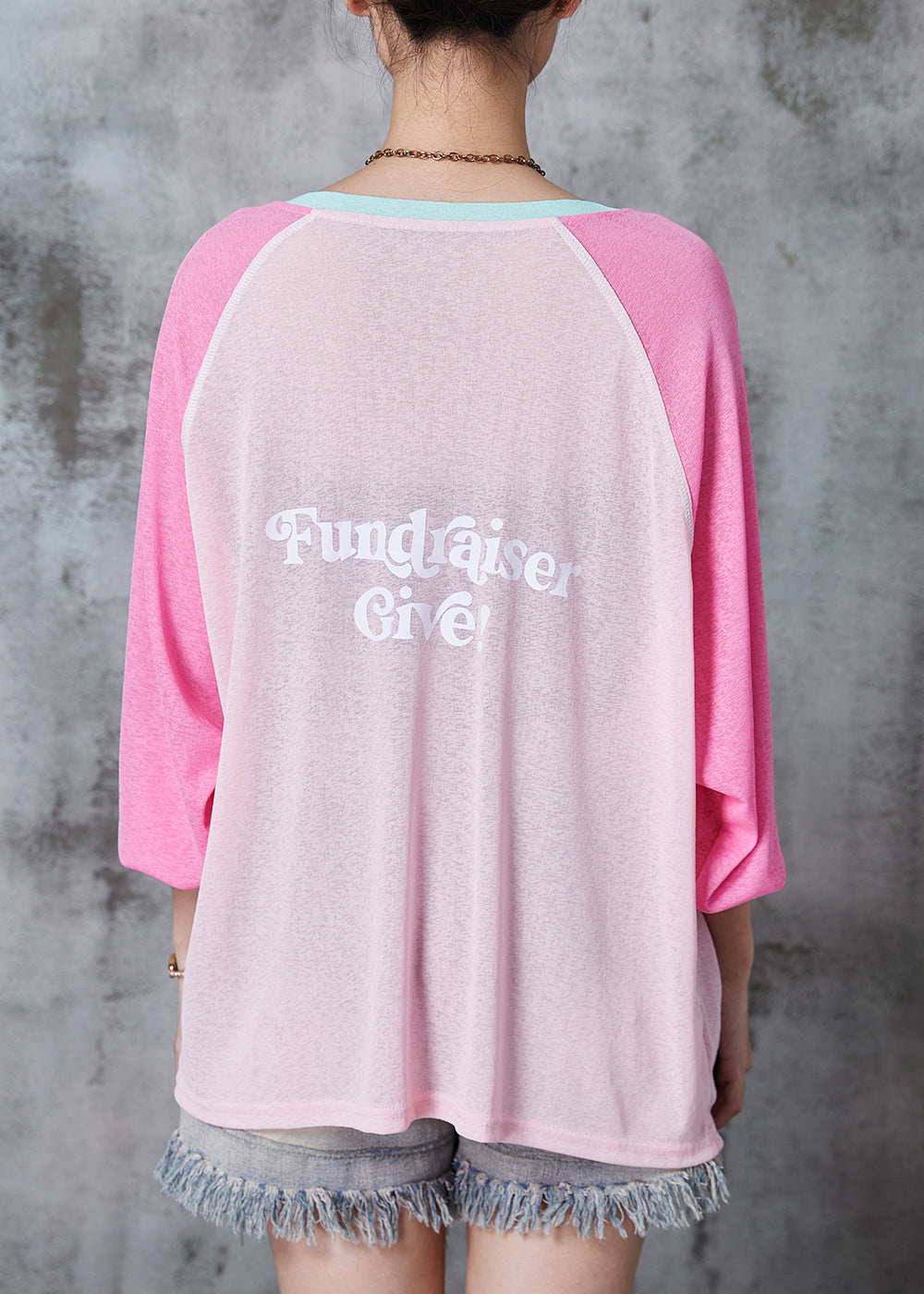 Pink Floral Cotton UPF 50+ Shirt Tops Oversized Summer