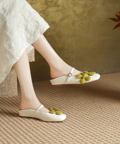 Pink Wedge Sheepskin Splicing Slide Sandals