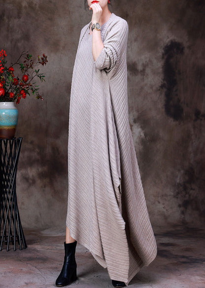 Apricot Asymmetrical Design Knit Wool Cardigan Long Sleeve