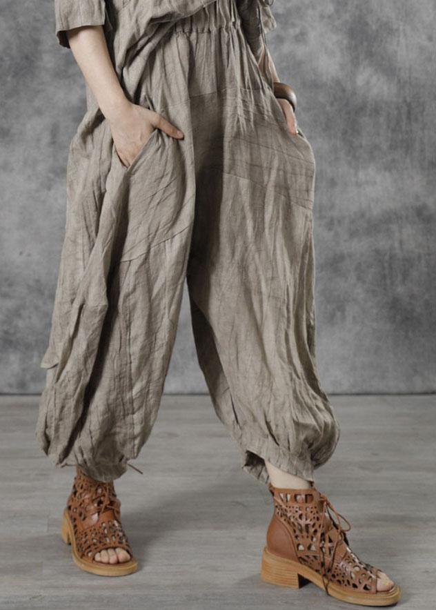Apricot Pockets Patchwork Fall Pants