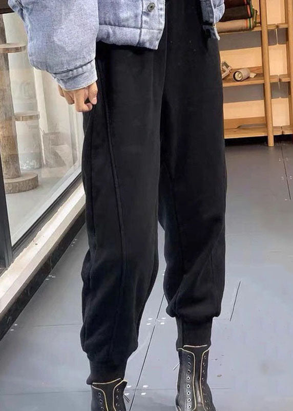 Apricot Pockets Warm Fleece Pants Winter
