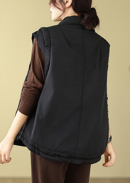 Army Green Peter Pan Collar Fine Cotton Filled Vest Sleeveless