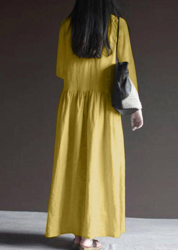 Black V Neck Long Dresses Fall