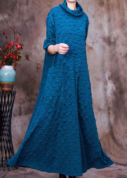 Blue Pockets Dress Spring
