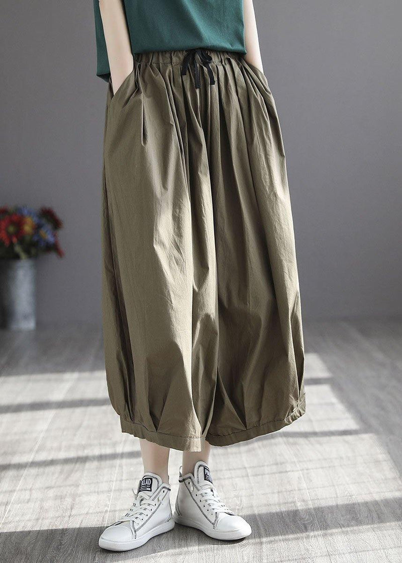 Chocolate Tie Waist Pockets Wide Leg Pants