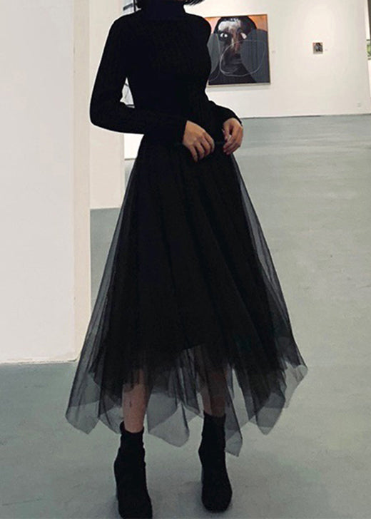 Fine Black Tulle Beach Skirts Spring