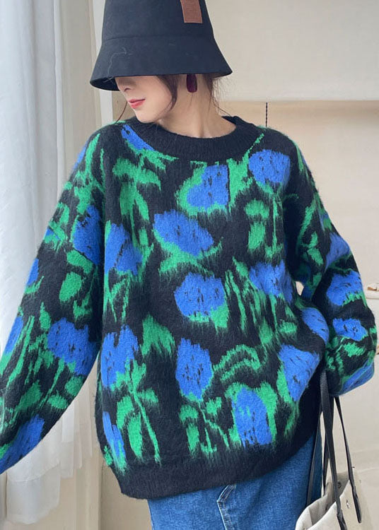 Green O-neck Cozy Knit Winter Sweaters