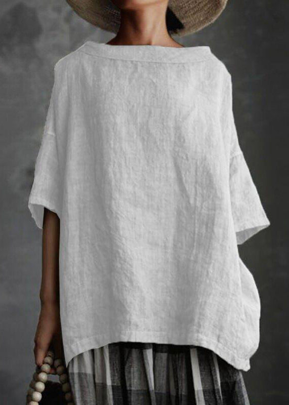 Grey O-neck Patchwork T Shirts Summer