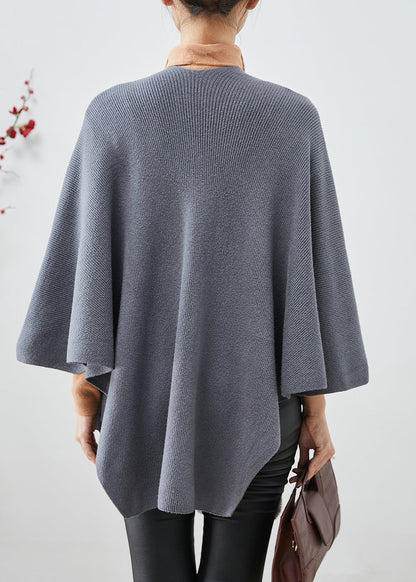 Grey Oversized Fuzzy Ball Decorated Knit Cardigan Fall
