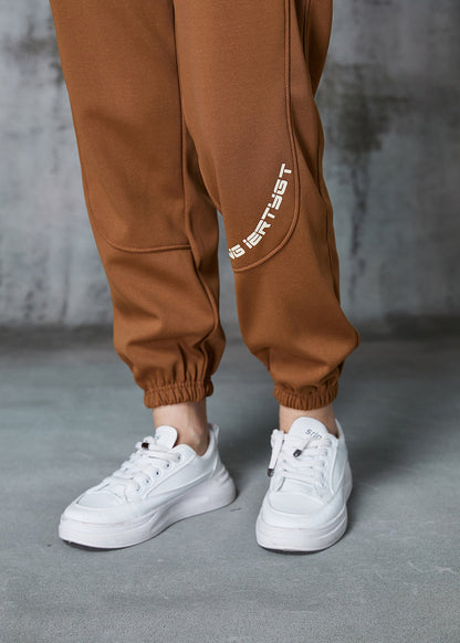 Khaki Oversized Patchwork Cotton Harem Pants Spring