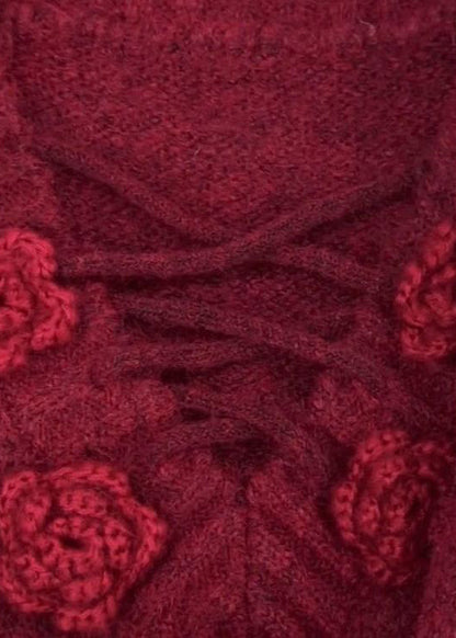 Mulberry V Neck Knit Sweater Tops Spring
