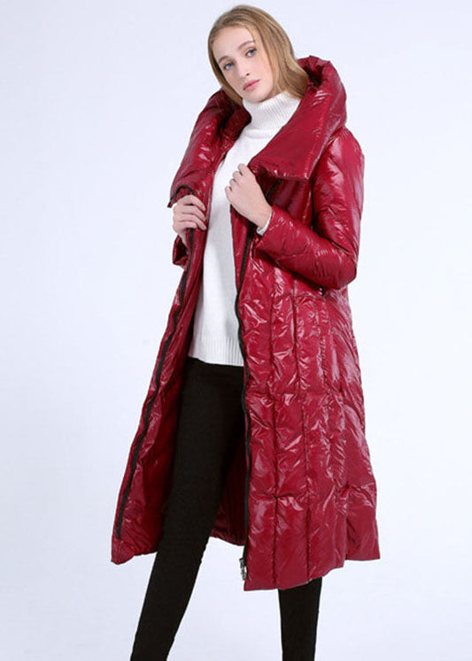Mulberry Hooded Slim Fit Pockets Winter Duck Down Jackets