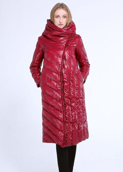Mulberry Hooded Slim Fit Pockets Winter Duck Down Jackets