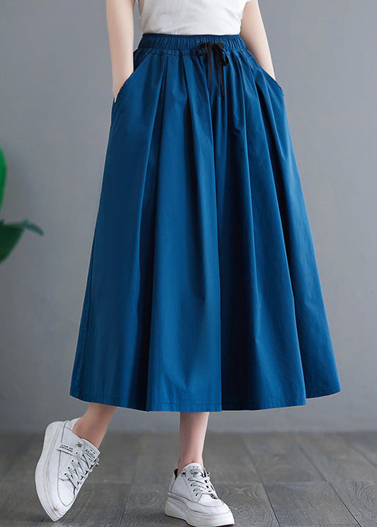 Navy Tie Waist Crop Pants Skirt Summer