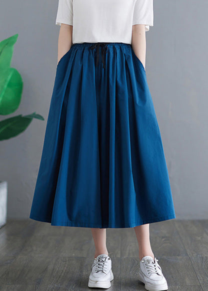 Navy Tie Waist Crop Pants Skirt Summer
