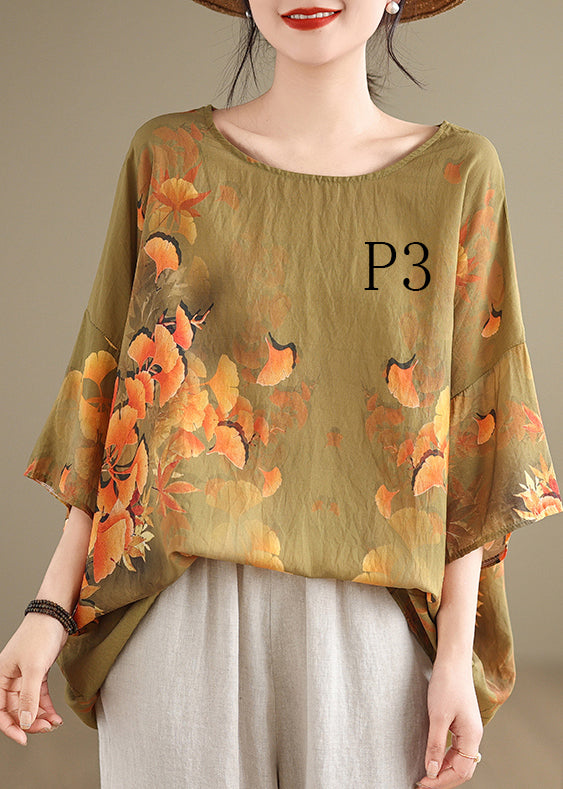 Oversized Print Linen Tank Tops Summer