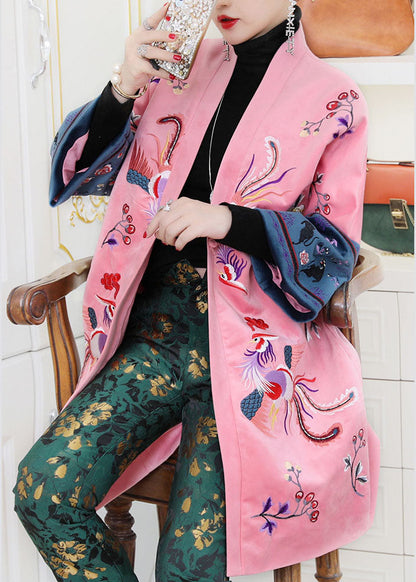 Pink Oriental Velour Warm Winter Coats