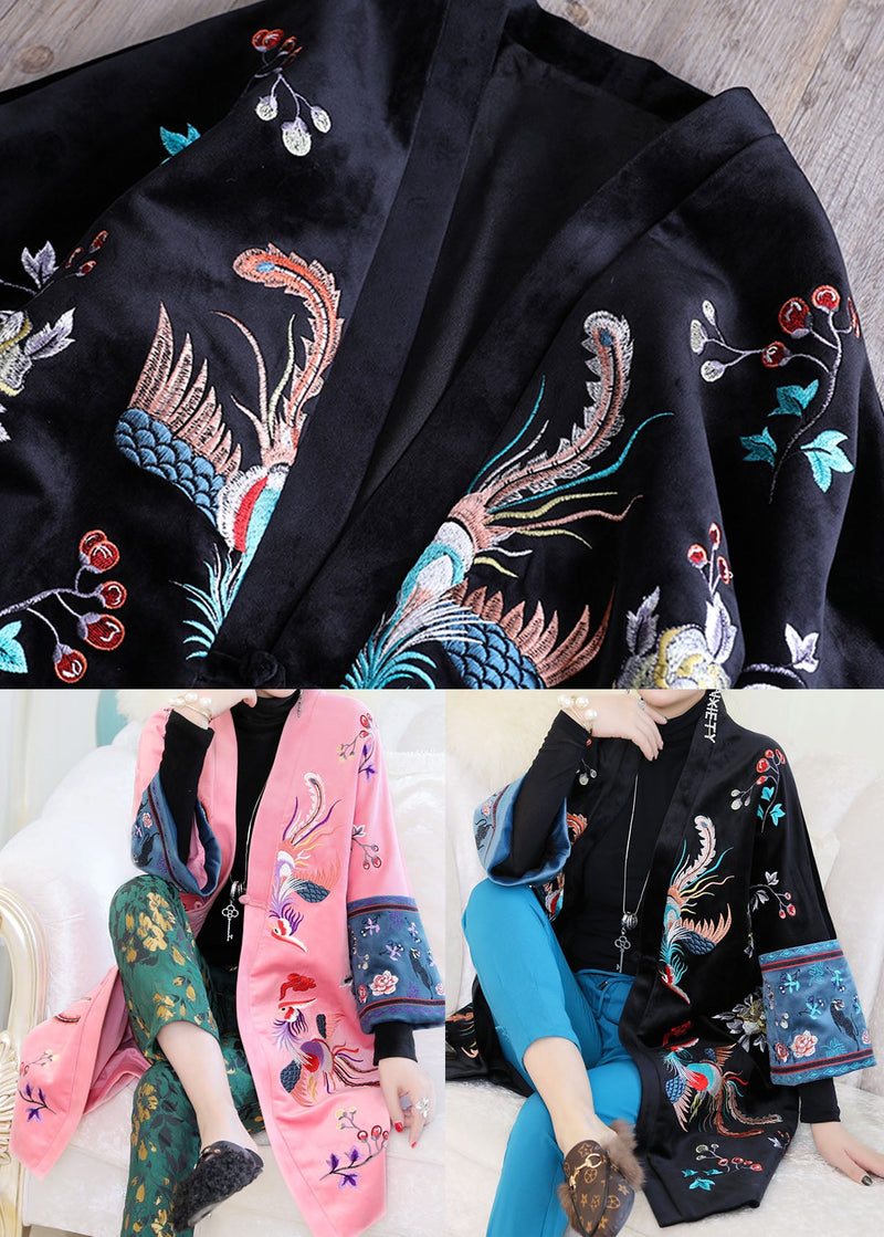 Pink Oriental Velour Warm Winter Coats