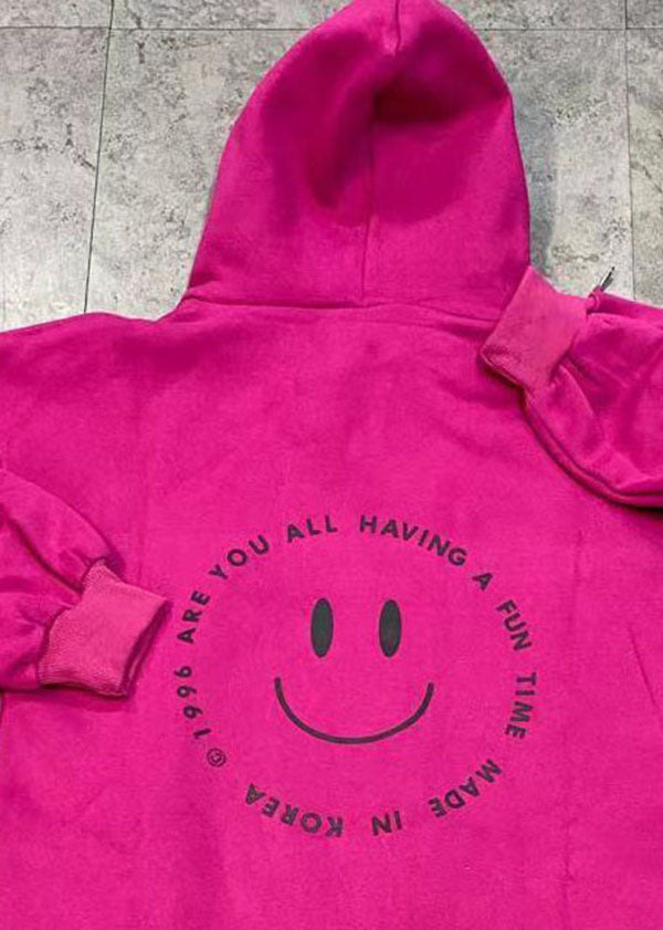 Rose Warm Fleece Long Hooded Sweatshirts Dress Fall