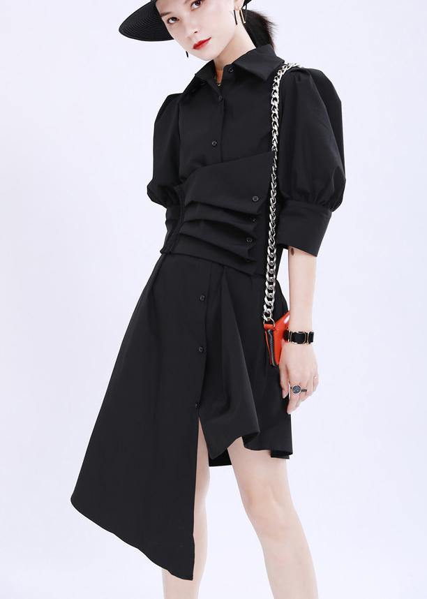 White Peter Pan Collar Mid Summer Cotton Dress