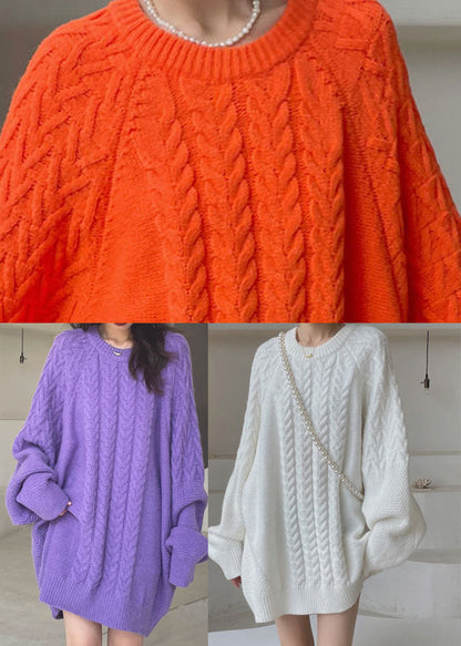 White Cable Knit Sweaters Winter