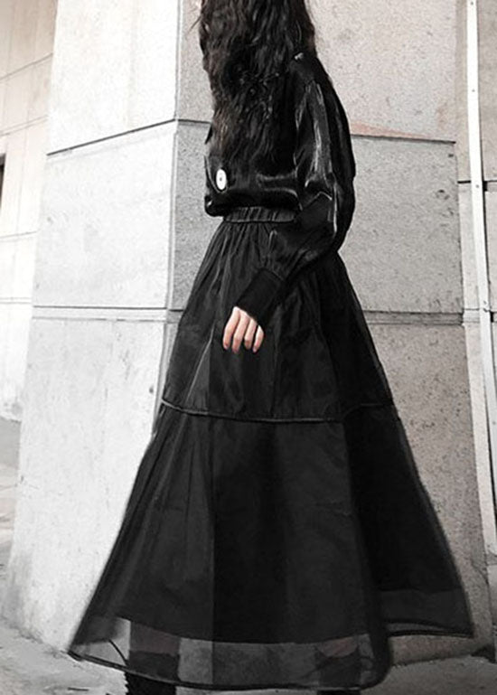 Black Tulle a Line Skirts Spring