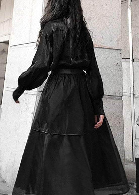 Black Tulle a Line Skirts Spring