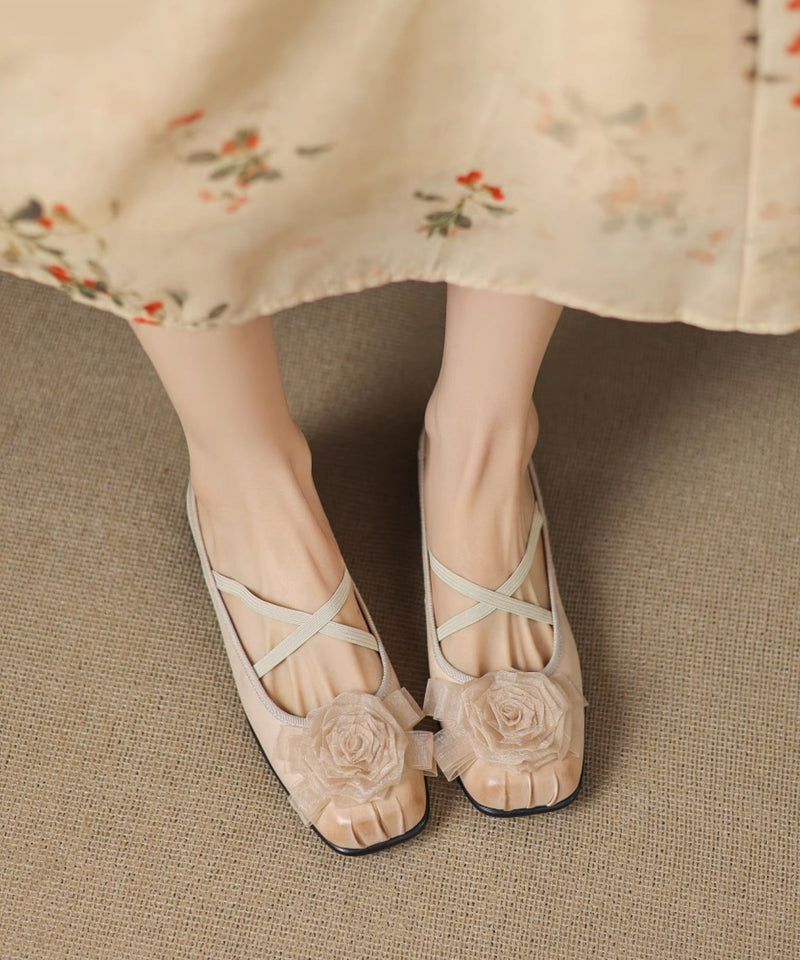 Purple Cowhide Leather Splicing Slide Sandals