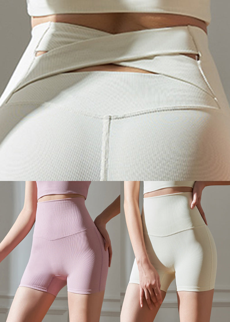 Push Up Pink High Waist Shorts Running Leggings