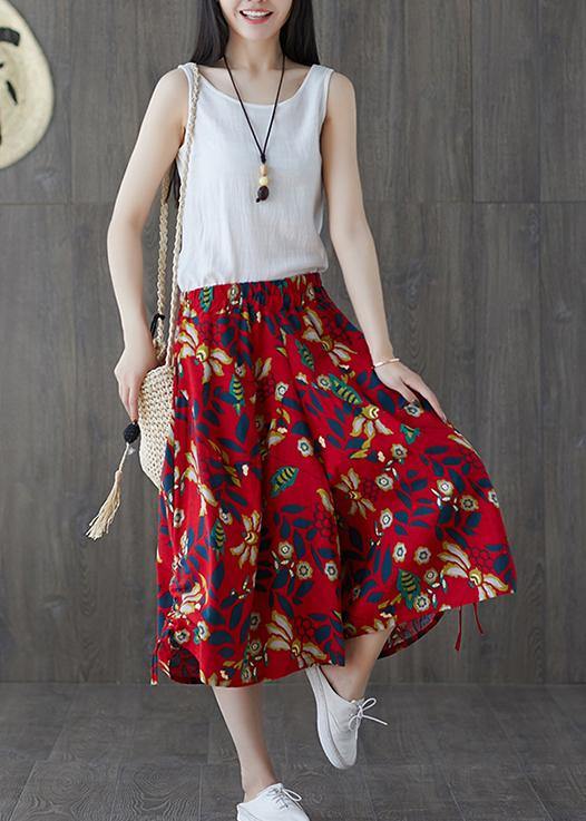 Real Shot Summer Original Style Pants Trousers Cotton Pants Elastic Waist Cropped Pants Wide Leg Pants