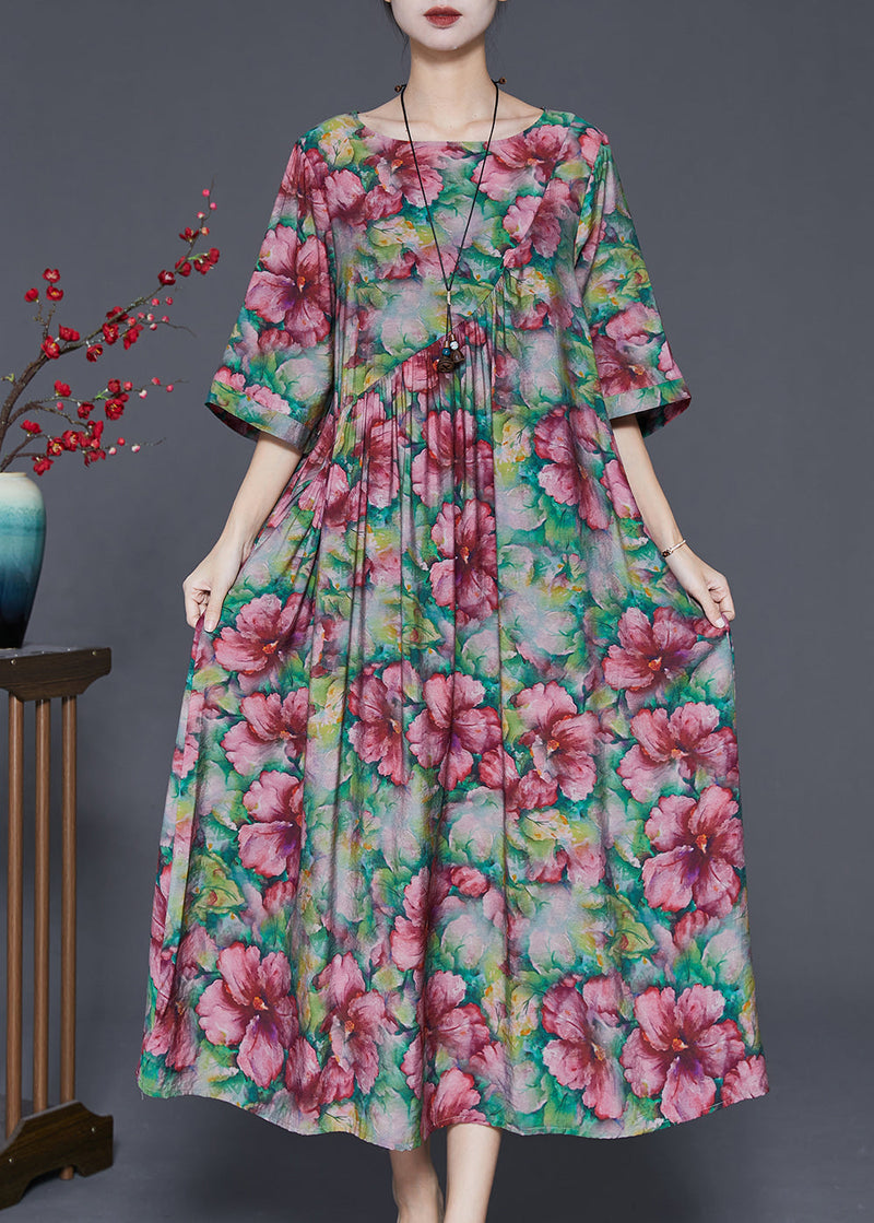 Red Dress Oversized Exra Large Hem Half Sleeve