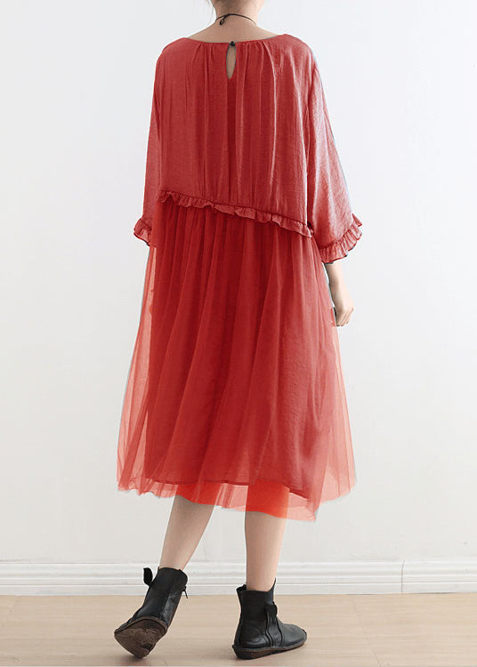Light Blue Tull Maxi Dresses Patchwork Chiffon Summer Dresses