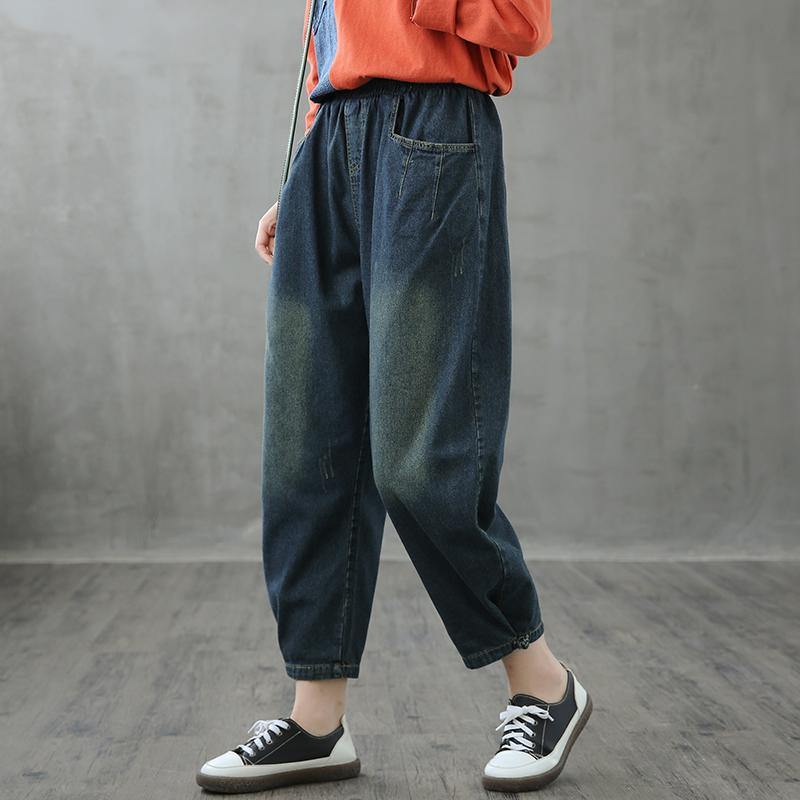 Retro Jeans Loose High Waist Long Pants New Cropped Pants