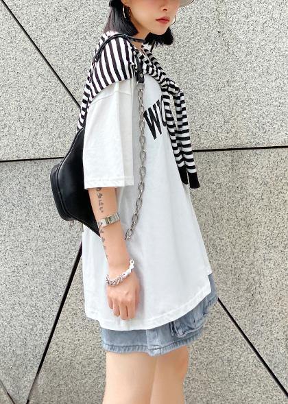 Short-sleeved T-shirt Summer Dress Loose Large Size Compassionate Two-piece Shirt With Shawl