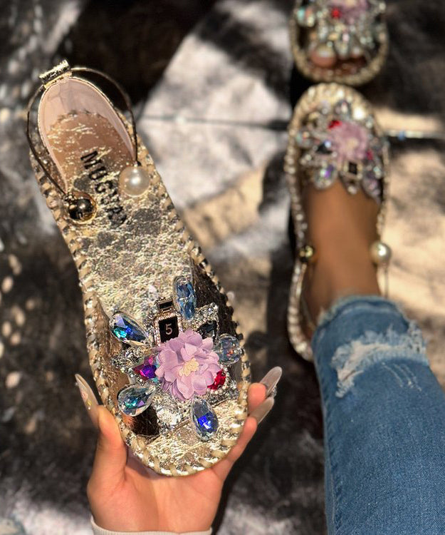 Silver Zircon Splicing Best Sandals for Walking