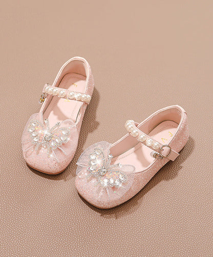 Silver Zircon Nail Bead Princess Shoes New Soft Sole