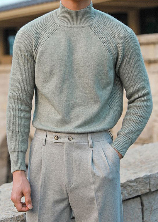 Simple Apricot Turtleneck Cozy Knit Sweater Tops Winter