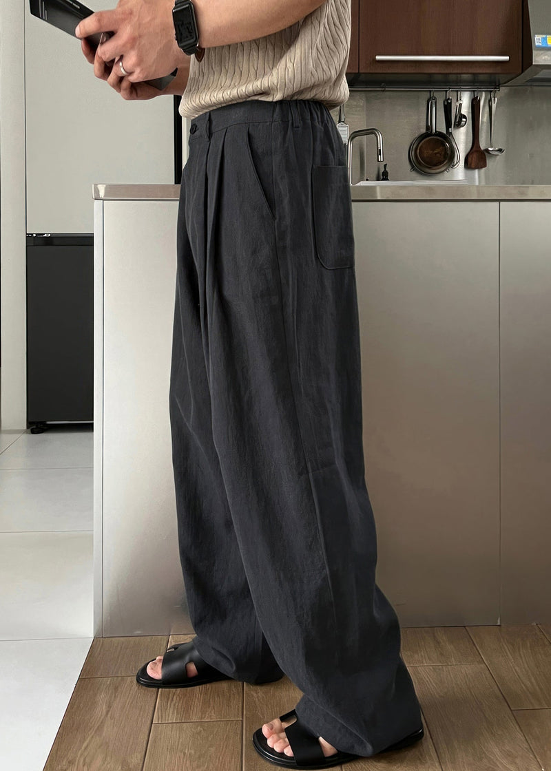 Simple Army Green High Waist Linen Pants Summer