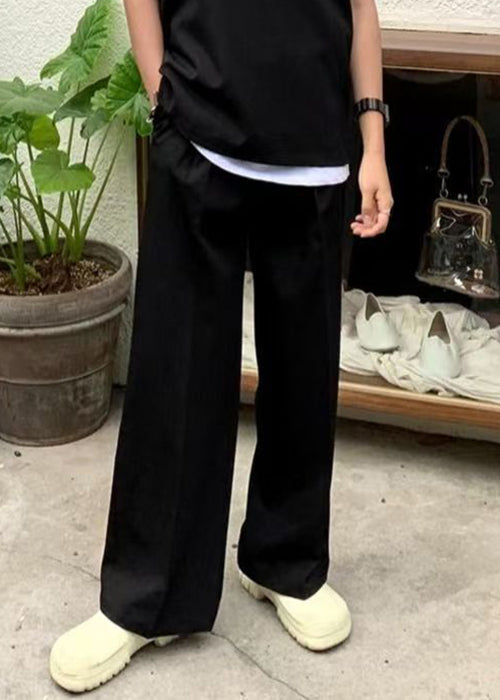 Simple Beige Pockets High Waist Spandex Pants Summer