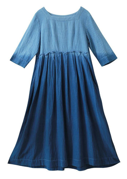 Simple Collar Spring Quilting Tutorials Blue Striped Dress