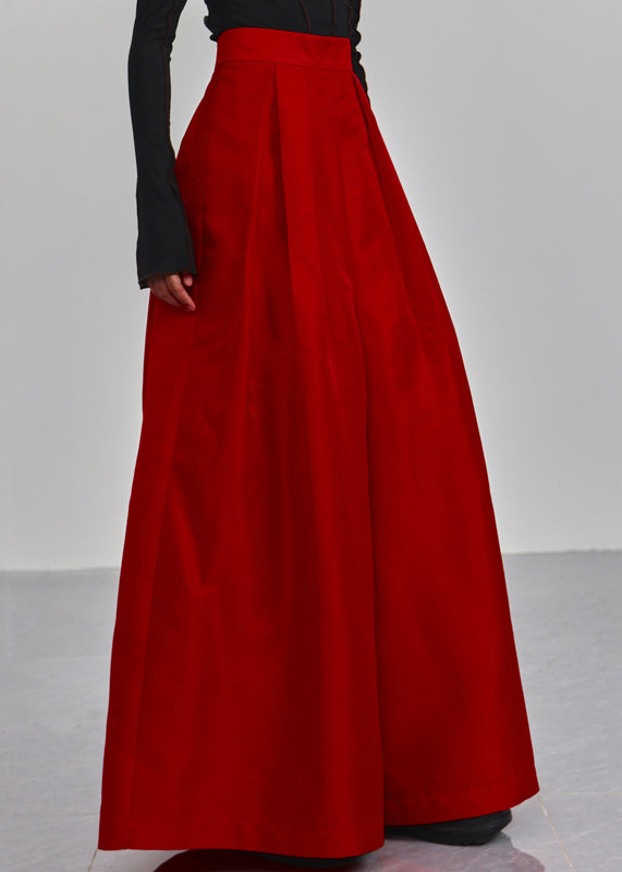 Simple Grey High Waist Cotton Wide Leg Pants Spring
