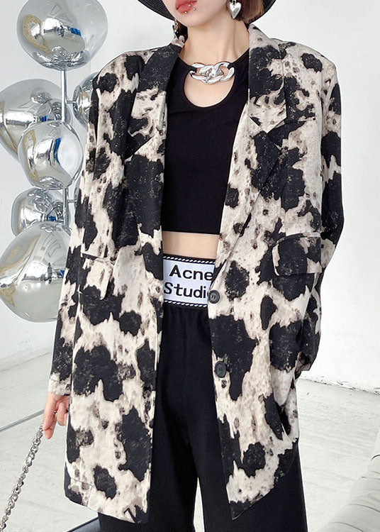 Simple Loose Notched Pockets Button Fall Long Sleeve Coats