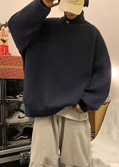 Simple Navy Cozy Knit Sweaters