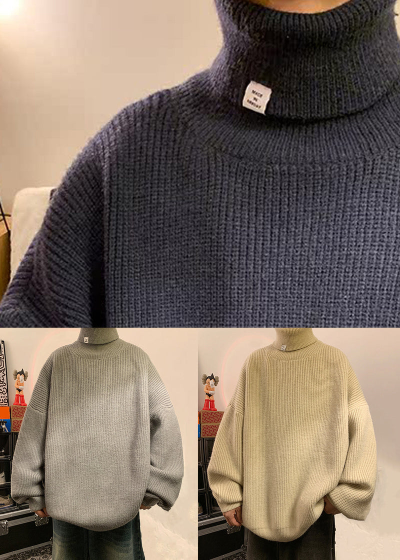 Simple Navy Cozy Knit Sweaters