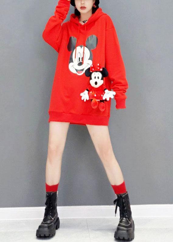 2025 Christmas Red Fashion Loose Fall Sweatshirt Street Wear